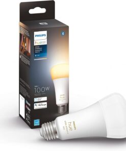 6606c02fbebddfe774b5d9b808b5e972e136e6fb8b3b524a87194-247x296 Philips Hue Smart 100W A21 LED Bulb - White and Color Ambiance Color-Changing Light - 1 Pack - 1600LM - E26 - Indoor - Control with Hue App - Works with Alexa, Google Assistant and Apple Homekit 