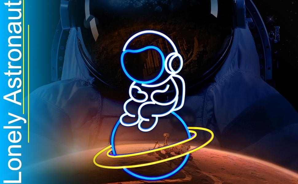 53fdaec3-7b65-4f33-9582-37240087f2b1.__CR0,0,970,600_PT0_SX970_V1___ Astronaut Sitting on Planet LED Neon Sign Big Neon Light Sign Neon Wall Light for Bedroom, Game Room Decorative Big Astronaut Sign Light Space Man Gift for Kids 