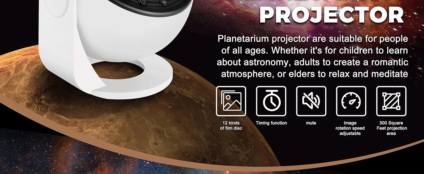 11c0f196-5587-4576-9654-9579c36a0db6.__CR0,0,2928,1200_PT0_SX1464_V1___ 12 in 1 Planetarium Galaxy Projector - Star Projector for Bedroom - 360° Rotating Nebula Projector Lamp,Timed Starry Voyager Night Light Projector for Kids,Home Theater,Ceiling,Room Decoration 