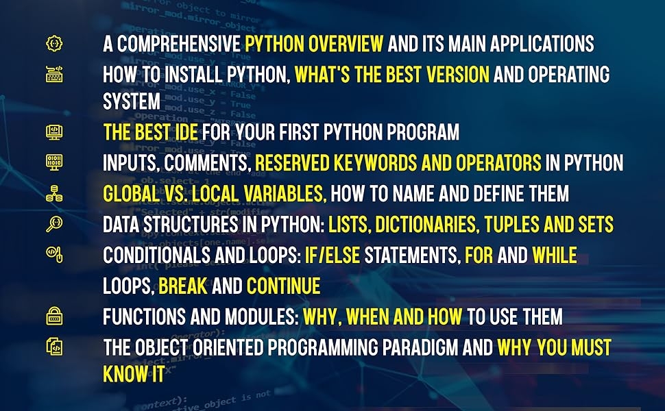 1849e8f7-ca3e-4fc9-add9-2b103b67f754.__CR0,0,2700,1670_PT0_SX970_V1___ Python Programming for Beginners: The Complete Guide to Mastering Python in 7 Days with Hands-On Exercises – Top Secret Coding Tips to Get an Unfair Advantage and Land Your Dream Job! 