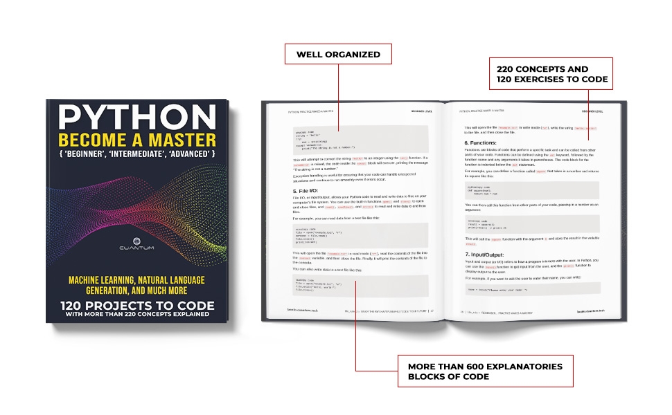 8453d2f7-7c28-480b-a08f-1489b2d6a966.__CR0,0,970,600_PT0_SX970_V1___ Python Practice Makes a Master: 120 ‘Real World’ Python Exercises with more than 220 Concepts Explained (Mastering Python Programming from Scratch) 