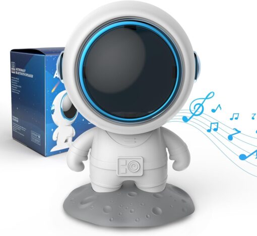 Cute Cartoon Astronaut Bluetooth Speaker,Small Portable Wireless Speaker with TWS Pairing,Loud Stereo Sound, Decor for Home/Party/Outdoor/Beach,Fashion Style Bedroom Office Desk for Child