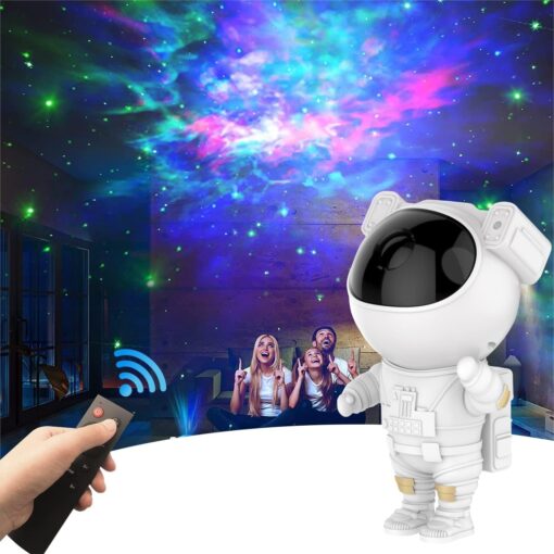 Astronaut Galaxy Projector, 2024 Upgraded Space Buddy Star Projector with Timer, 360°Adjustable Spaceman Night Light Lamp, Sky Light Projector