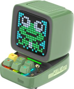 ditoo-1-247x296 Programmable Pixel Art LED-Bluetooth-Speaker Showing-Clock Emoji DIY Design with Wireless App Control (Green) 